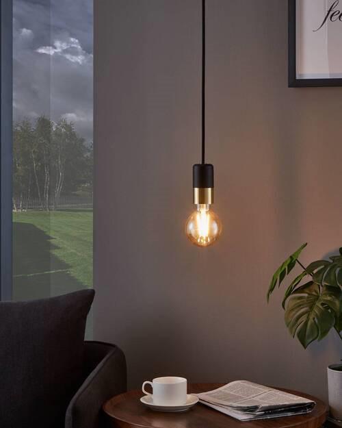 Hängeleuchte 31075*calari - Messingfarben/Schwarz, Basics, Metall (4,5/150cm) - Eglo