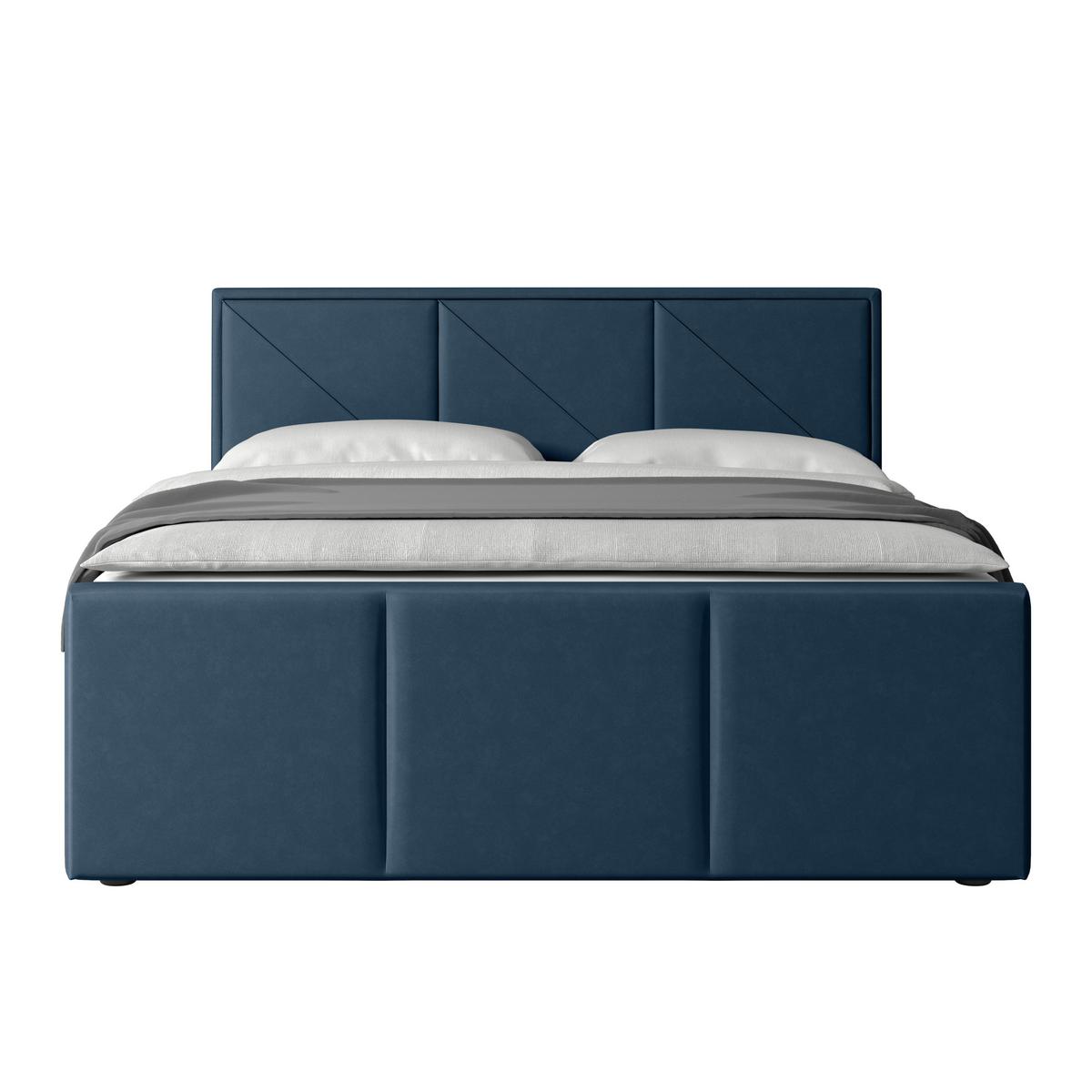 Boxspringbett mit Bettkasten Bologna 180x200 cm Blau - Blau, MODERN, Holz/Kunststoff (180/200cm) - MID.YOU