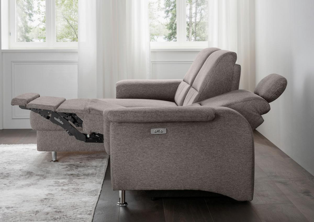 Ecksofa Mit Stauraum Parole Graubraun Chenille - Chromfarben/Graubraun, MODERN, Textil (165/231cm) - Livetastic