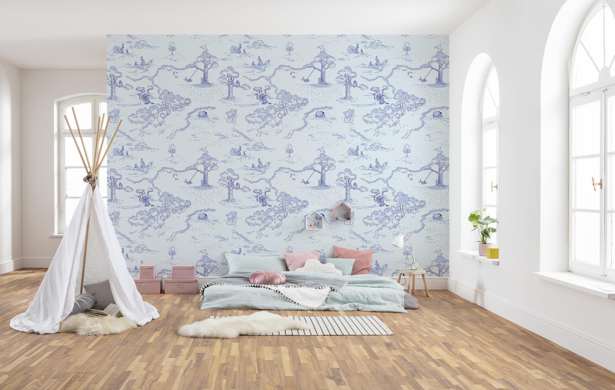 Fototapete Winnie The Pooh Pat - Blau, Trend, Textil (400/280cm)