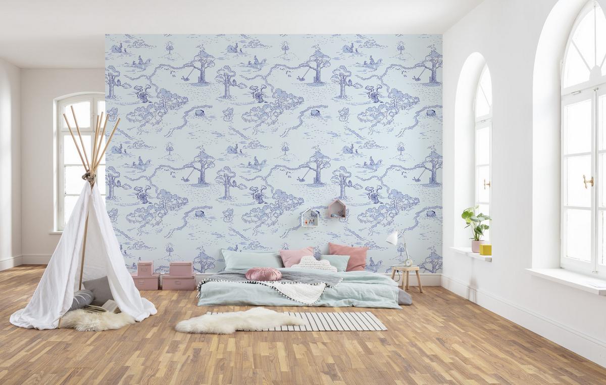 Fototapete Winnie The Pooh Pat - Blau, Trend, Textil (400/280cm)