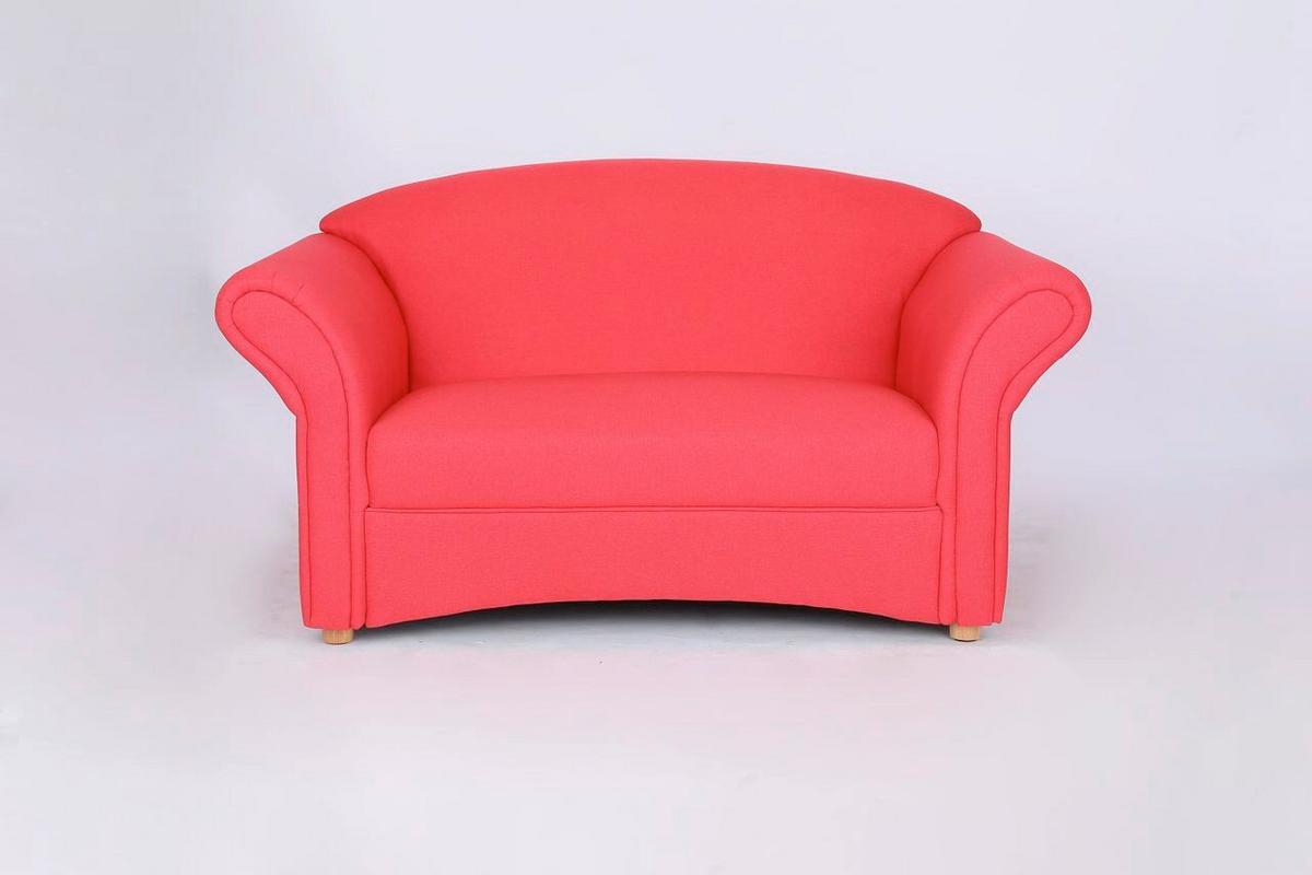 2-Sitzer Loretta rosa, ca. 204x83x85 cm - Rosa, Basics, Holz/Textil (204/83/85cm)