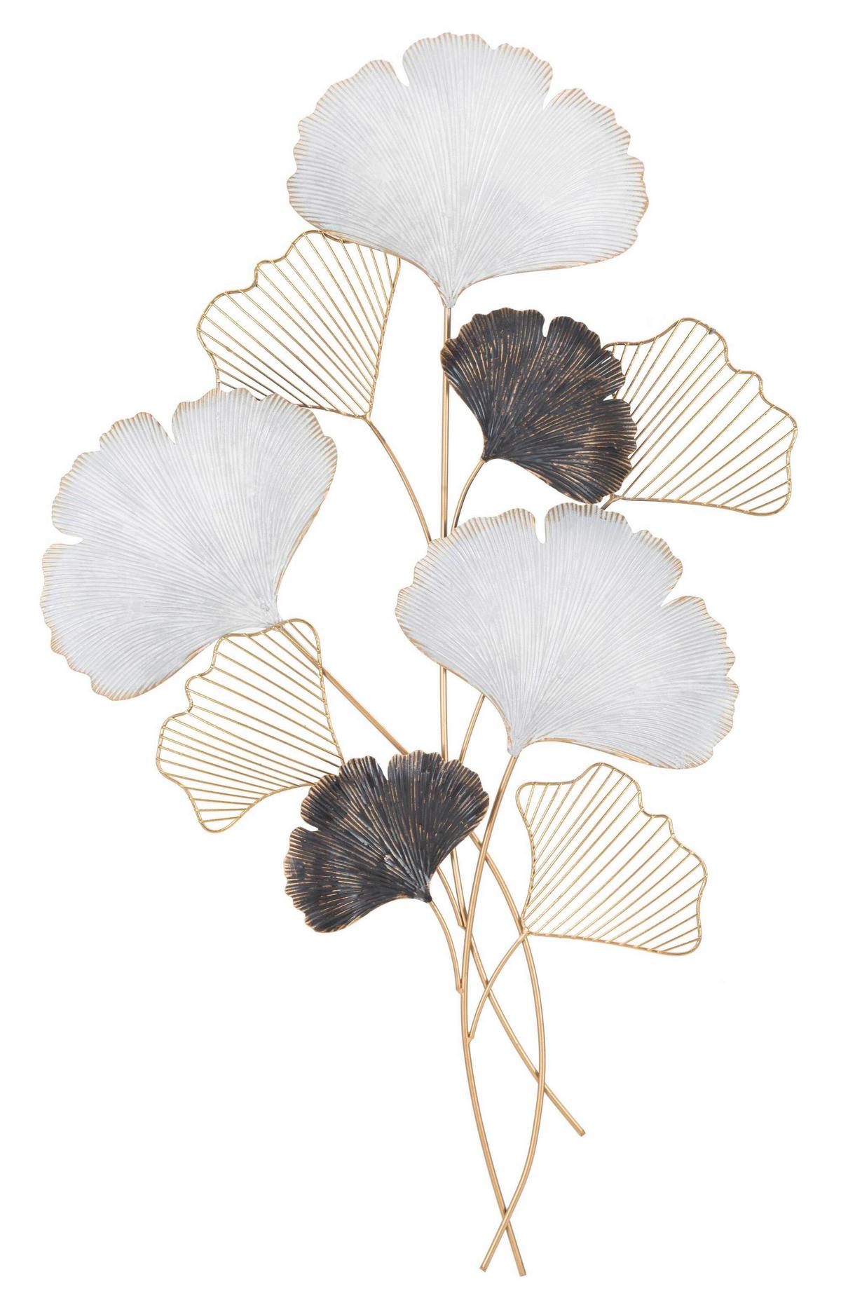 Wanddeko Ory Gold, Weiß, Schwarz B: 66 Cm - Goldfarben/Schwarz, Basics, Metall (66/109/4cm)