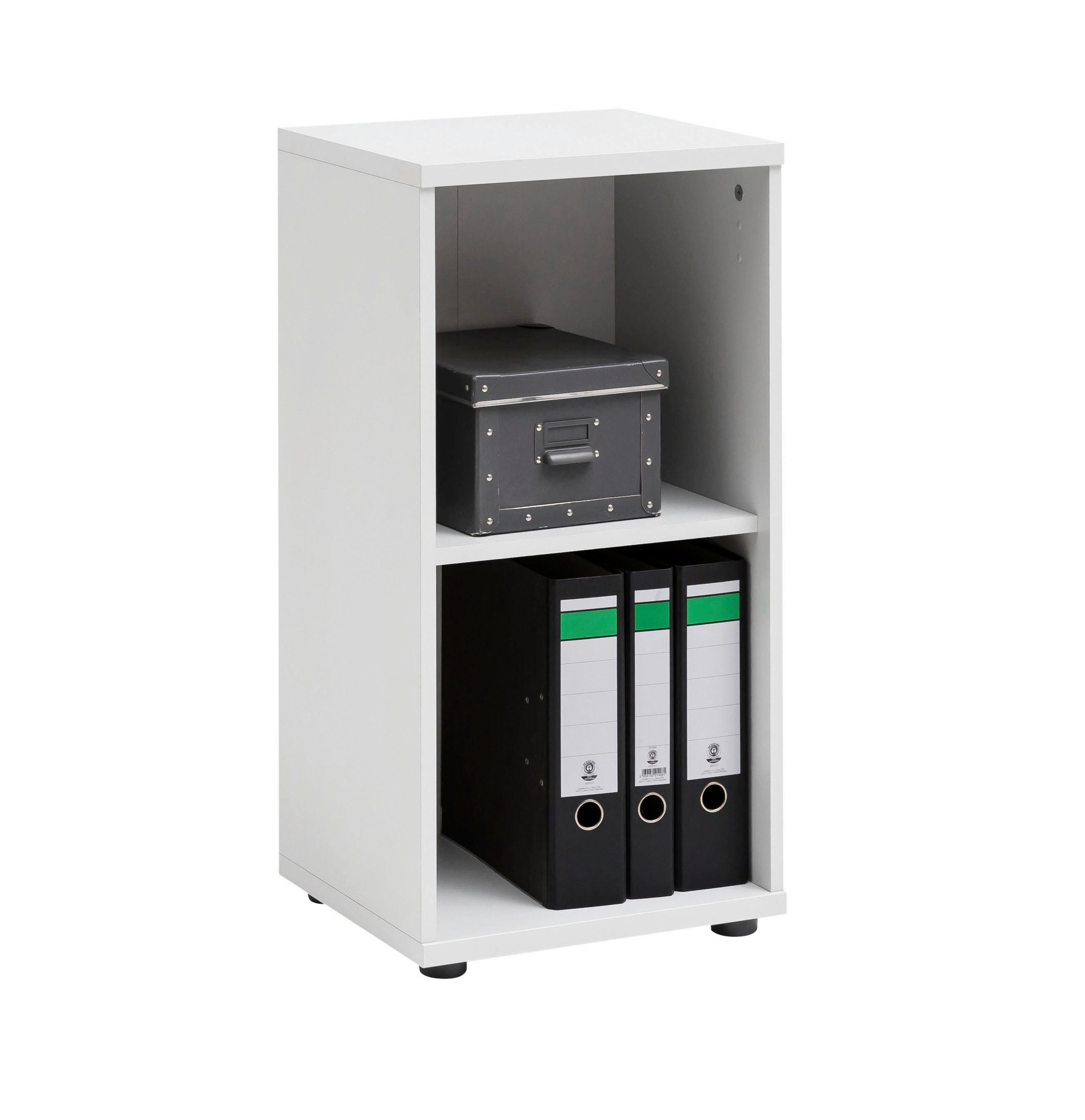 Aktenregal Serie 200 Weiß B 39,3 Cm - Schwarz/Weiß, Basics, Holzwerkstoff (39,3/77,3/34,5cm) - MID.YOU