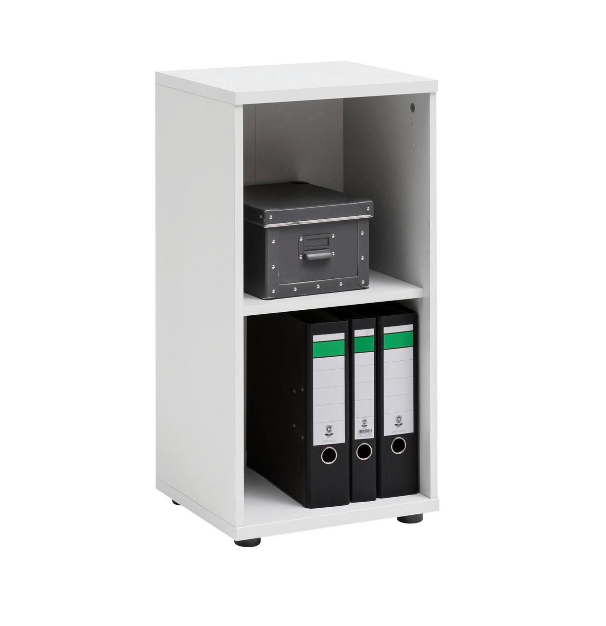 Aktenregal Serie 200 Weiß B 39,3 Cm - Schwarz/Weiß, Basics, Holzwerkstoff (39,3/77,3/34,5cm) - MID.YOU