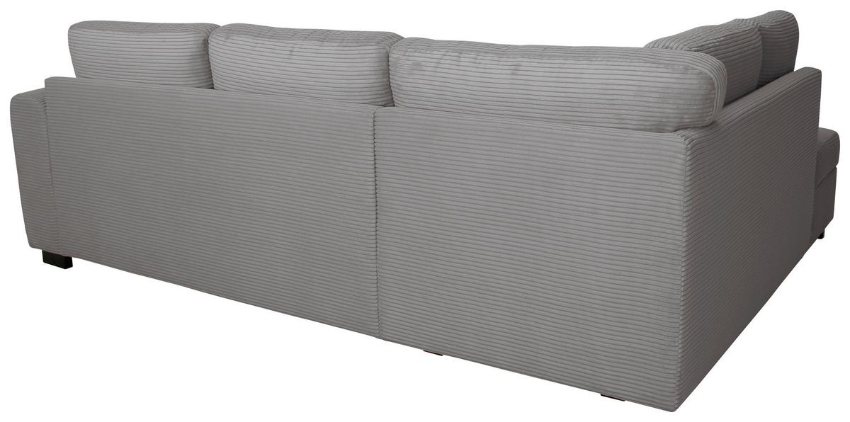 Ecksofa John Grau S: 178x239 cm - Schwarz/Grau, Trend, Textil (178/239cm)