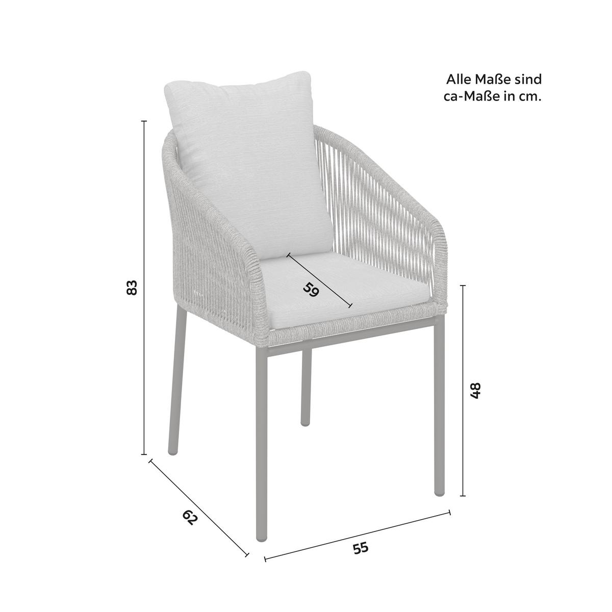 SADA ZÁHRADNÝCH KRESIEL PEPE - čierna/sivá, Modern, kov/plast (55/83/62cm) - Bessagi Garden