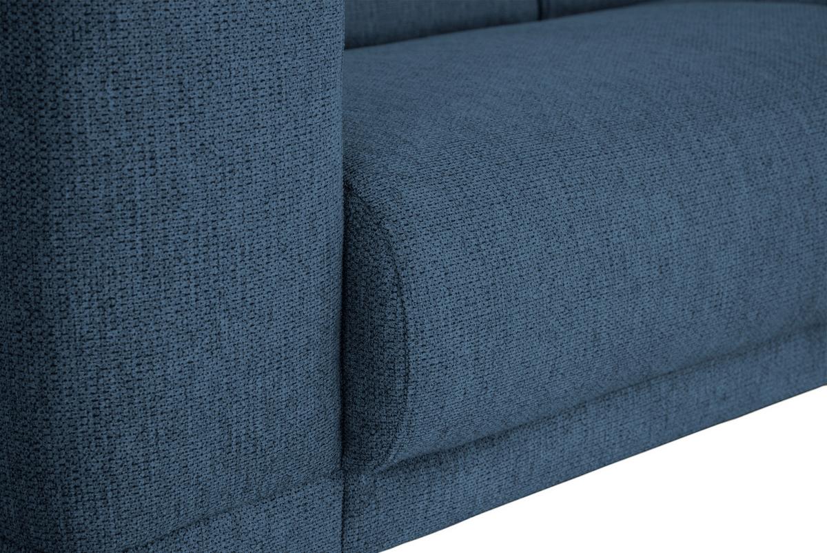 3-Sitzer-Sofa Oslo Blau B: 218 cm - Blau/Schwarz, Design, Textil (218/77/93cm) - MID.YOU