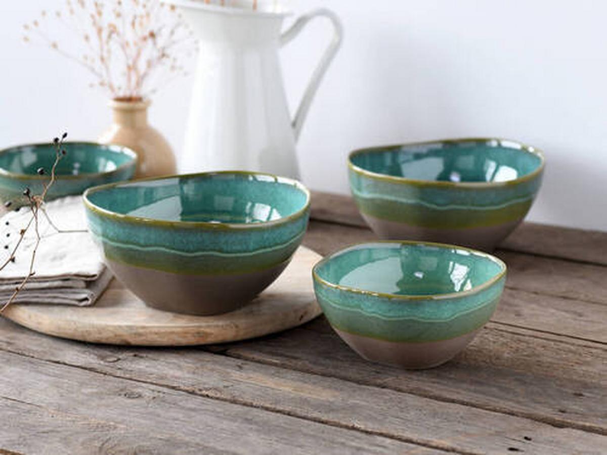 Schale 19679 Bas. Bio Oliv, Bowl - Olivgrün, Trend, Keramik - Creatable