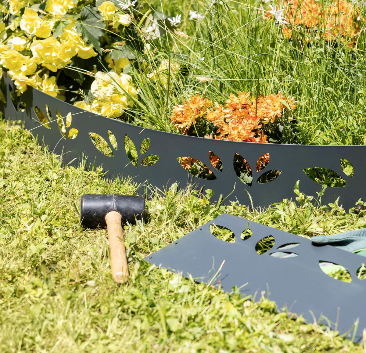 Rasenkante 07736 Rasen Gestaltungskante - Anthrazit, Basics, Metall (118/20cm) - Windhager