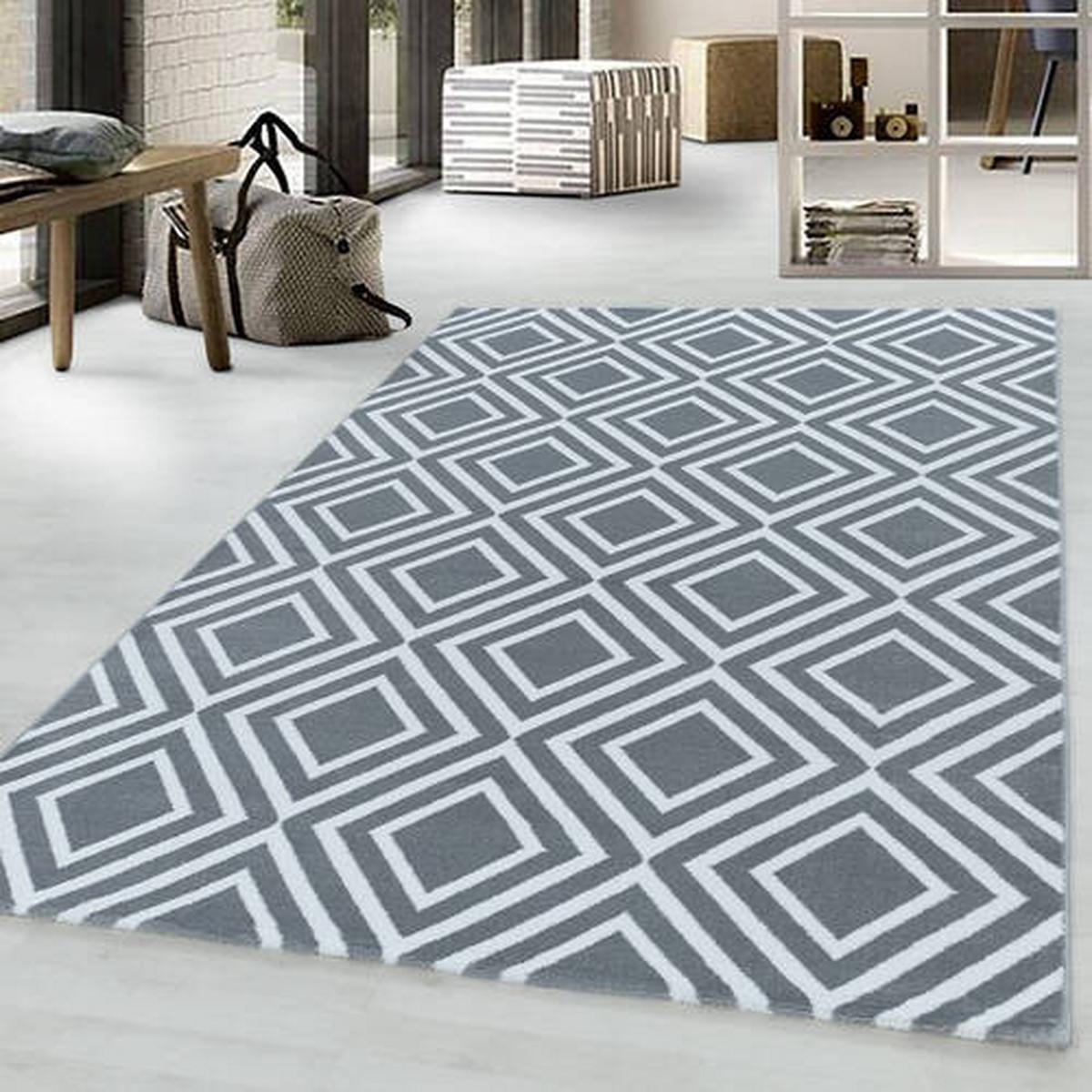 Webteppich Grau Naturfaser Costa 240x340 cm - Grau, Design, Textil (240/340cm)