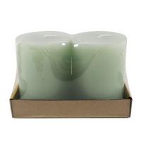 Tömbgyertya Sophie - zsályazöld, Konventionell, természetes anyagok (6,8/9cm) - Ondega