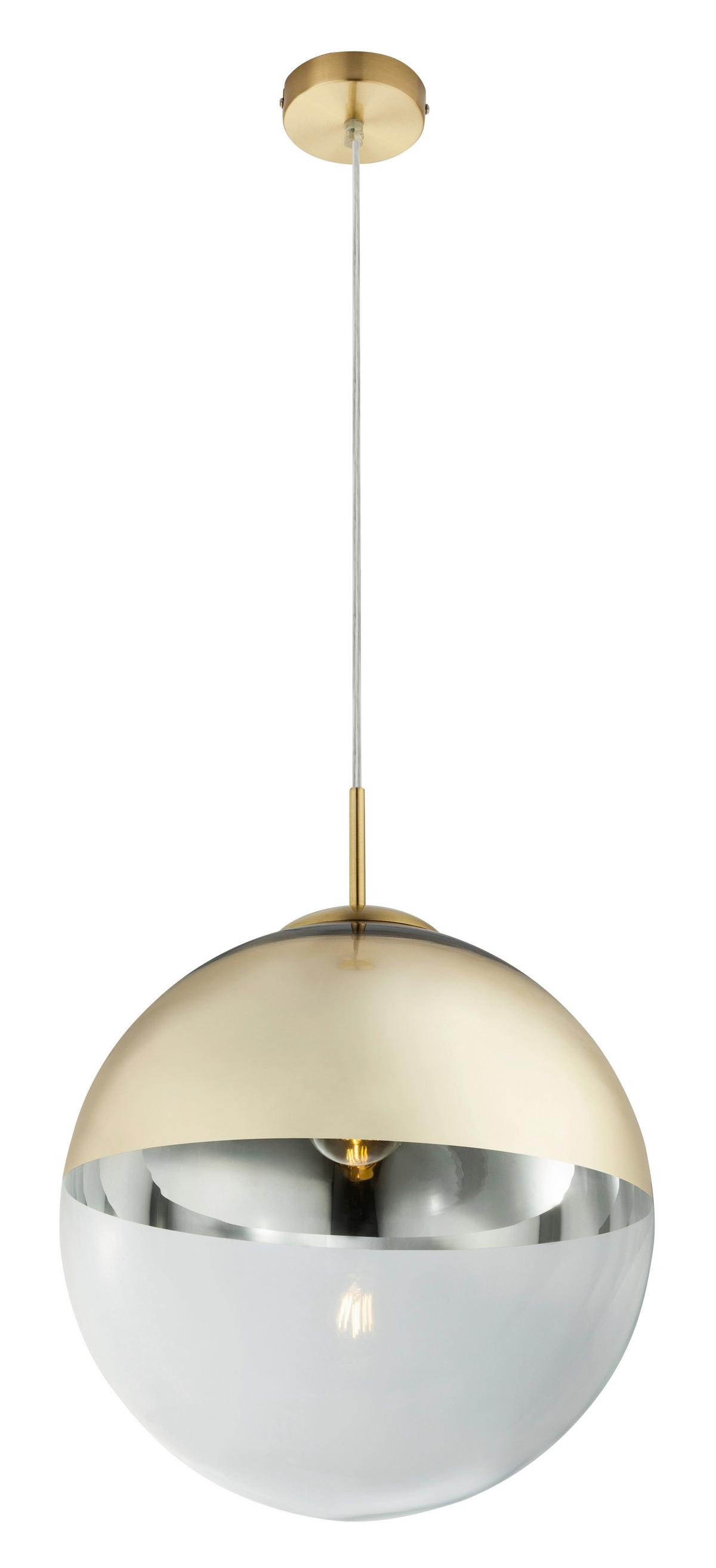 Függőlámpa 15858 - arany/áttetsző, Design, Üveg/fém (33/120cm) - Globo