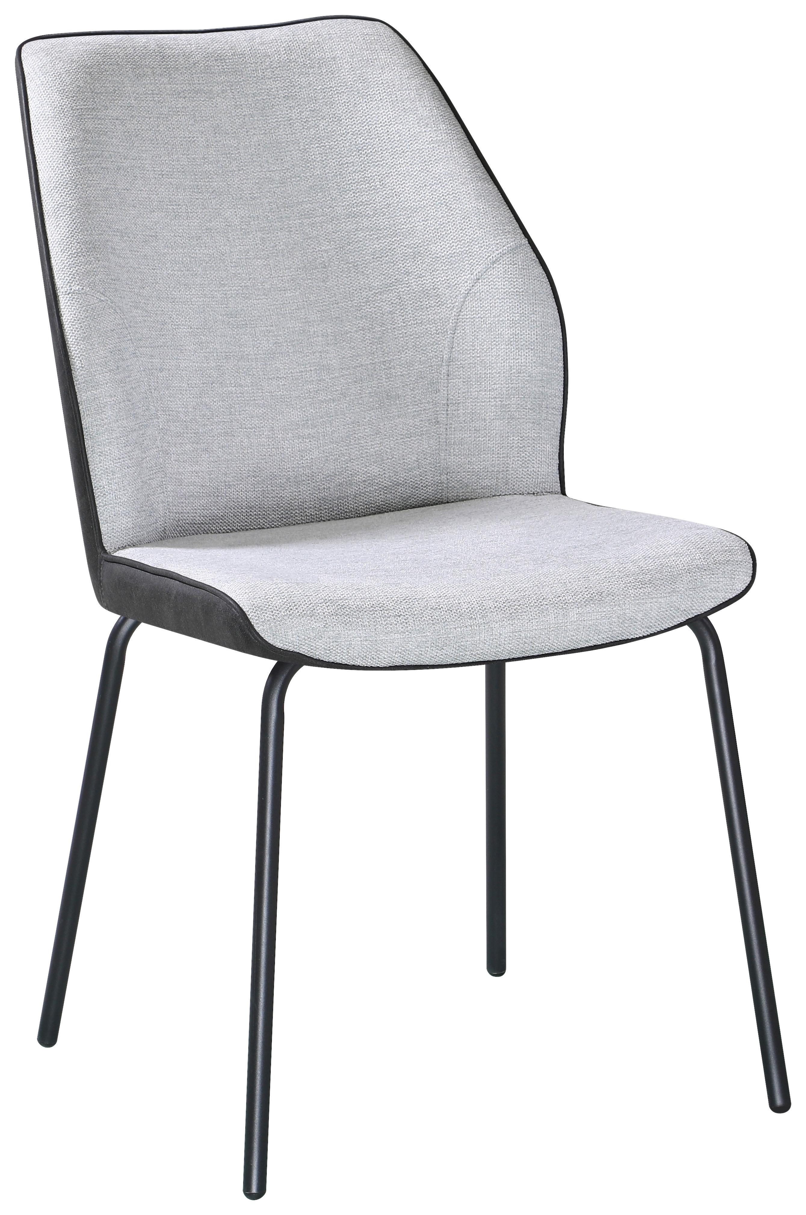 Židle Ella, šedá/černá - šedá/černá, Moderní, kov/textil (50/89/62cm) - Mömax