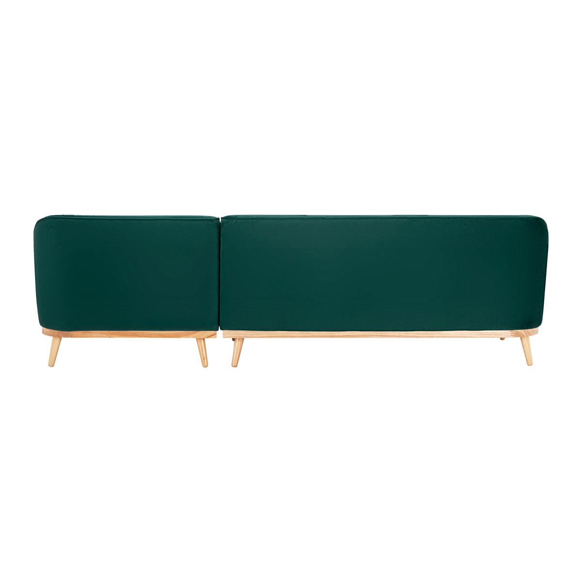 SEdací souprava ADRIANA zelená - zelená/přírodní barvy, Moderní, dřevo/textil (268/77/161cm) - Bessagi Home