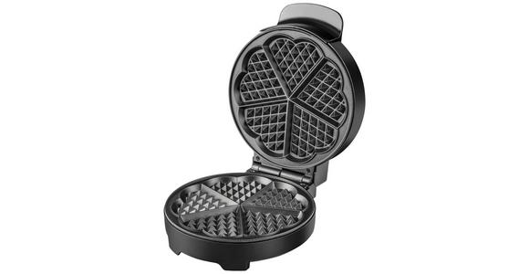 Waffeleisen Wilma 1000 W Mit Temperaturregler - Schwarz, KONVENTIONELL, Metall (25,2/9,8/20,2cm) - Bono