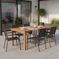 Gartentisch Santos Echtholz Eukalyptusholz 150cm - Naturfarben, Basics, Holz (150/90/74,5cm) - Gardenson