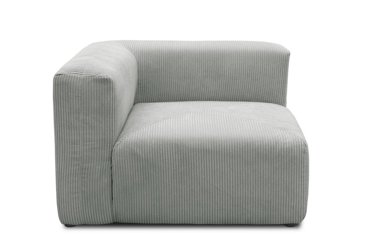 Sofaelement Hellgrau B: 108 cm - Hellgrau/Schwarz, Design, Textil (108/69/108cm) - MID.YOU