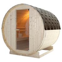 Saunafass Tromsö Fichtefarben B: 180 Cm - Fichtefarben, KONVENTIONELL, Glas/Holz (189/180/191,5cm) - Sanotechnik