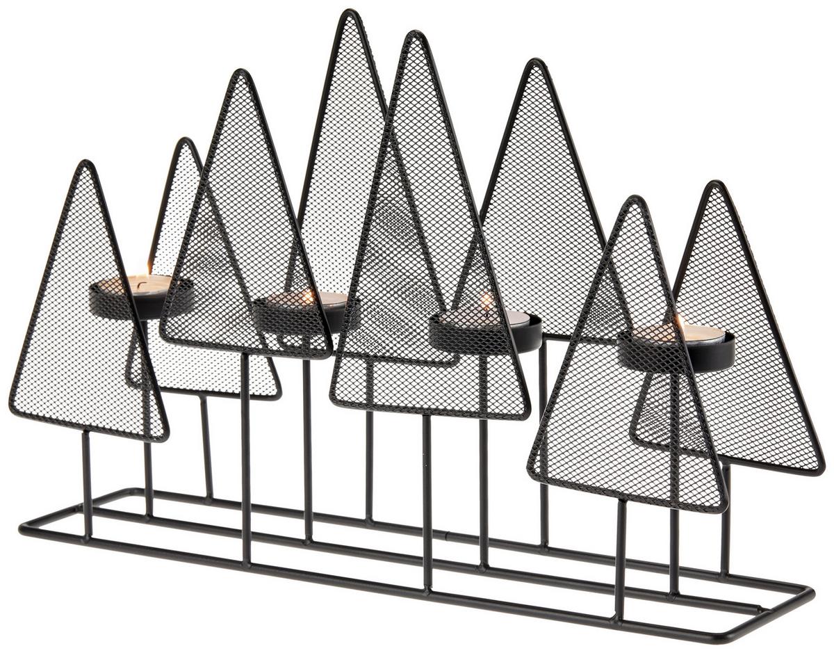 Teelichthalter in Schwarz