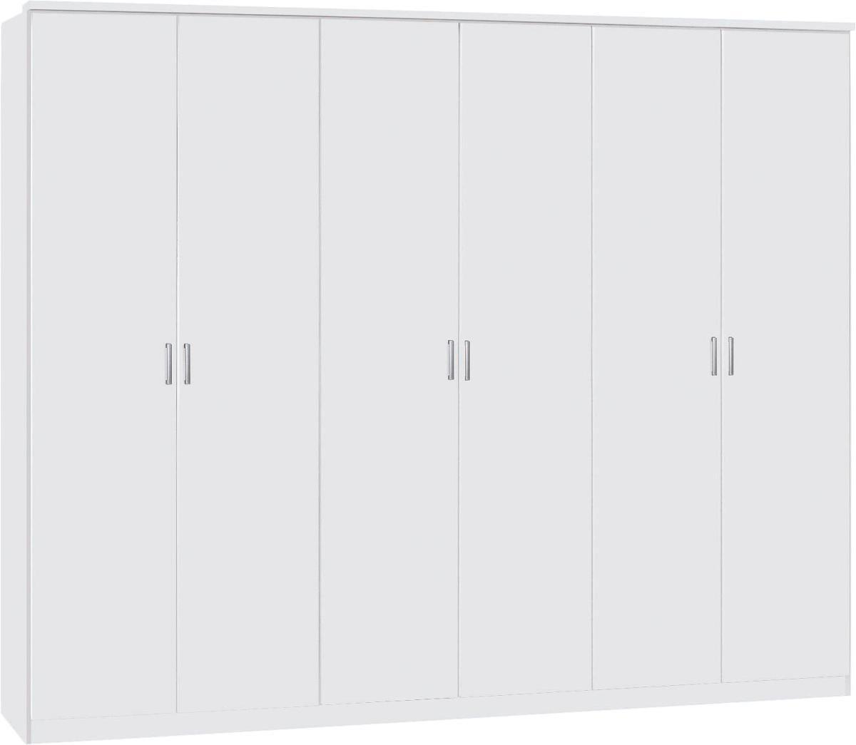 Drehtürenschrank 271cm Lemgo, Weiß Dekor - Eichefarben/Weiß, KONVENTIONELL, Holz/Holzwerkstoff (271/212/54cm)