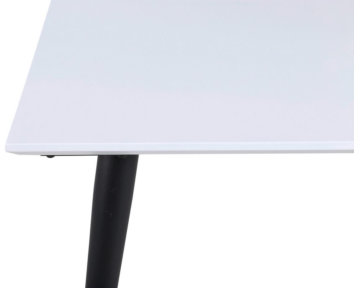 Esstisch Jimmy - Schwarz/Weiß, Design, Kunststoff/Metall (150/90/76cm) - Livetastic