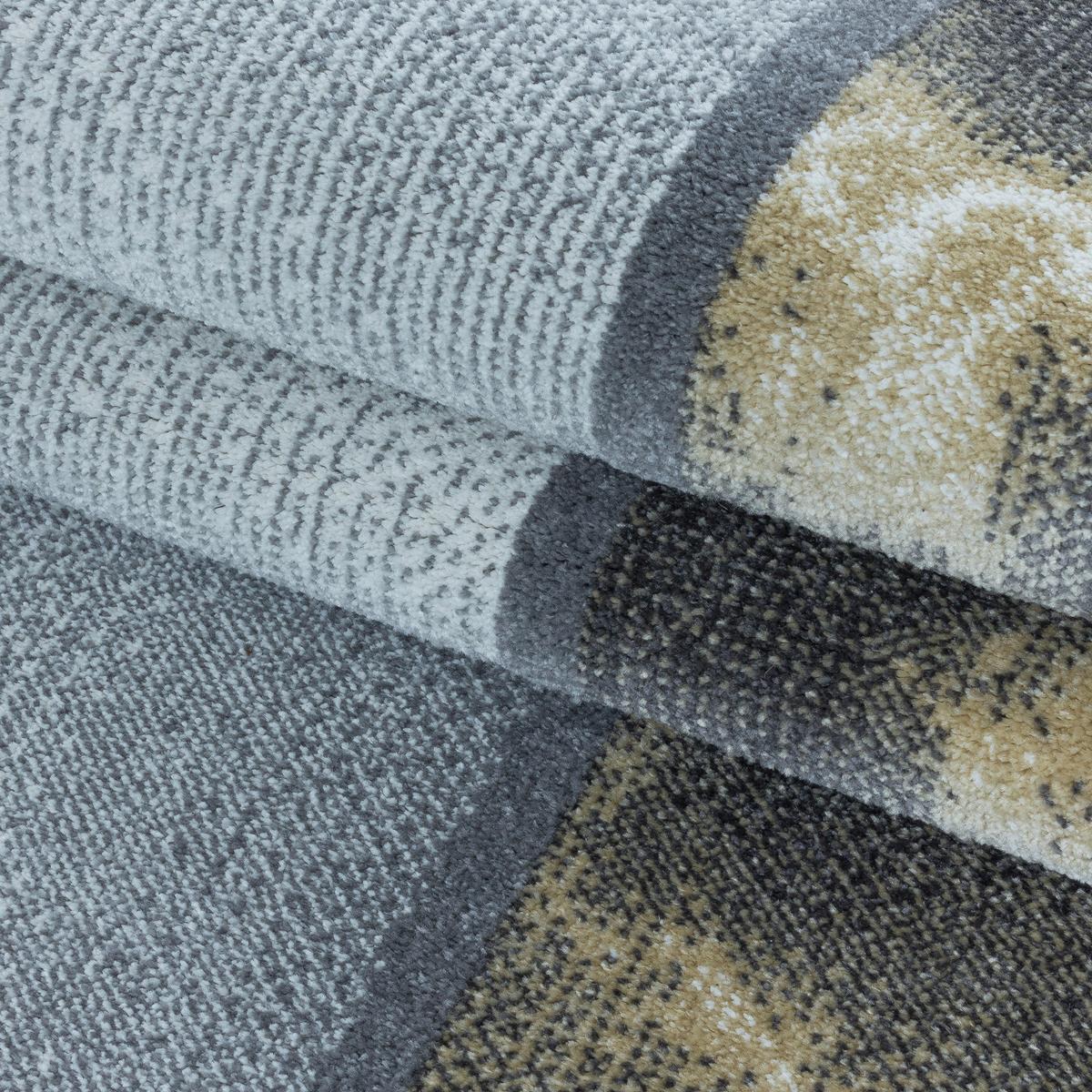 Webteppich Gelb/Grau Naturfaser Ottawa 140x200 cm - Gelb, Design, Textil (140/200cm)