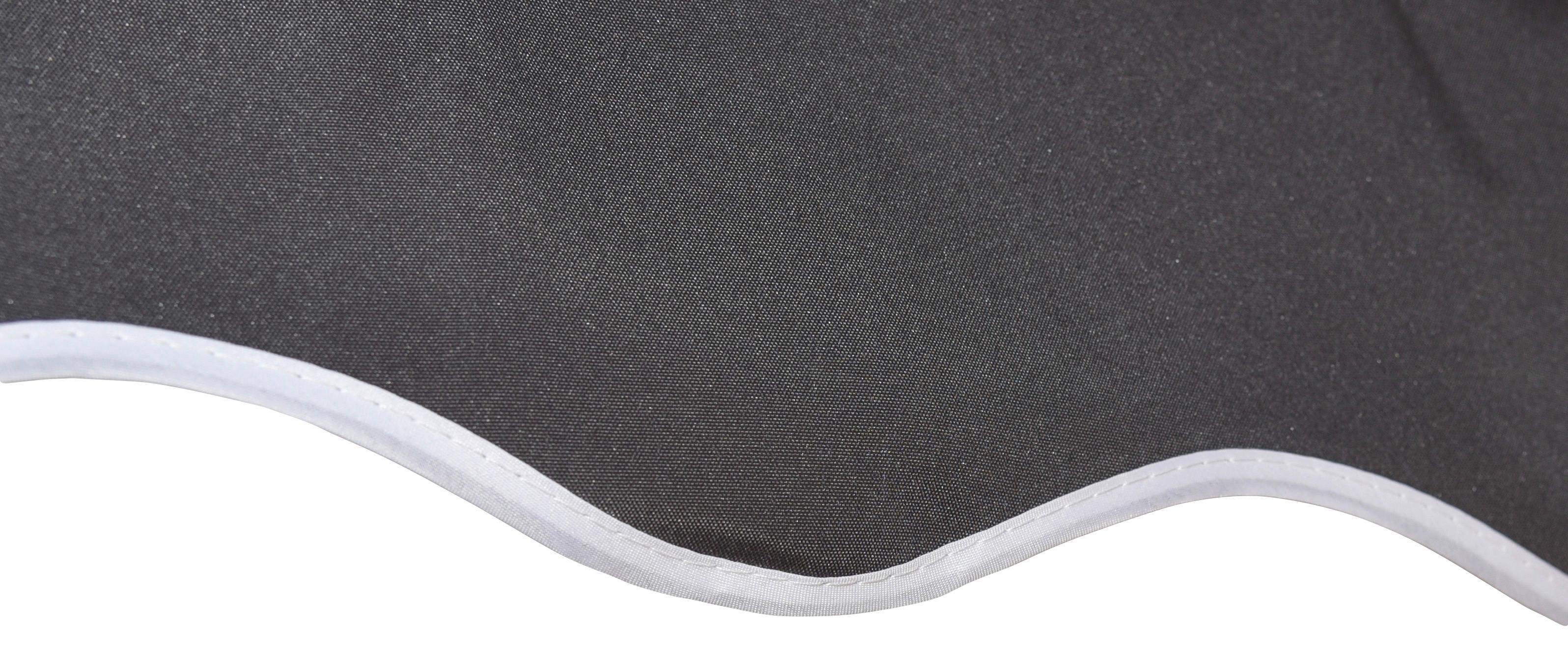 Klemmmarkise Bxhxt: 200x200 300x120 Cm Dunkelgrau/weiß - Dunkelgrau, Basics, Textil/Metall (200/225-300/120cm)