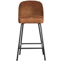 Tresenstuhl Vogue Schwarz/Cognac - Cognac/Schwarz, MODERN, Textil/Metall (50/89/55cm) - Livetastic