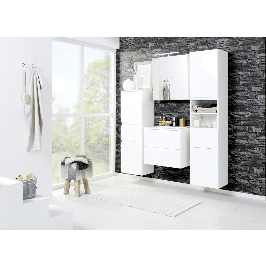 BADEZIMMER Cardiff B: 100 cm, Weiß
