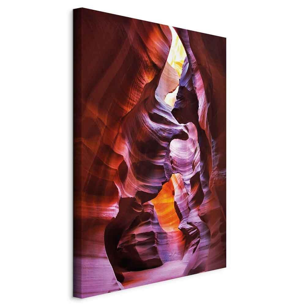 Leinwandbild Antelope Canyon Brombeere Dunkelorange B: 40cm - Brombeere/Dunkelorange, Basics, Holzwerkstoff/Textil (40/60/1,2cm) - artgeist