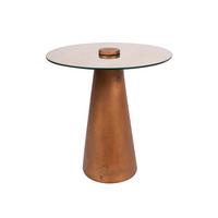 Príručný stolík farba mosadz - mosadzná, Basics, kov/sklo (40/42,5cm)
