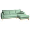 Ecksofa Beata Mintgrün S: 230x150 Cm - Wengefarben/Mintgrün, Design, Textil (230/150cm) - Livetastic