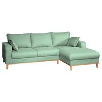 Ecksofa Beata Mintgrün S: 230x150 Cm - Wengefarben/Mintgrün, Design, Textil (230/150cm) - Livetastic