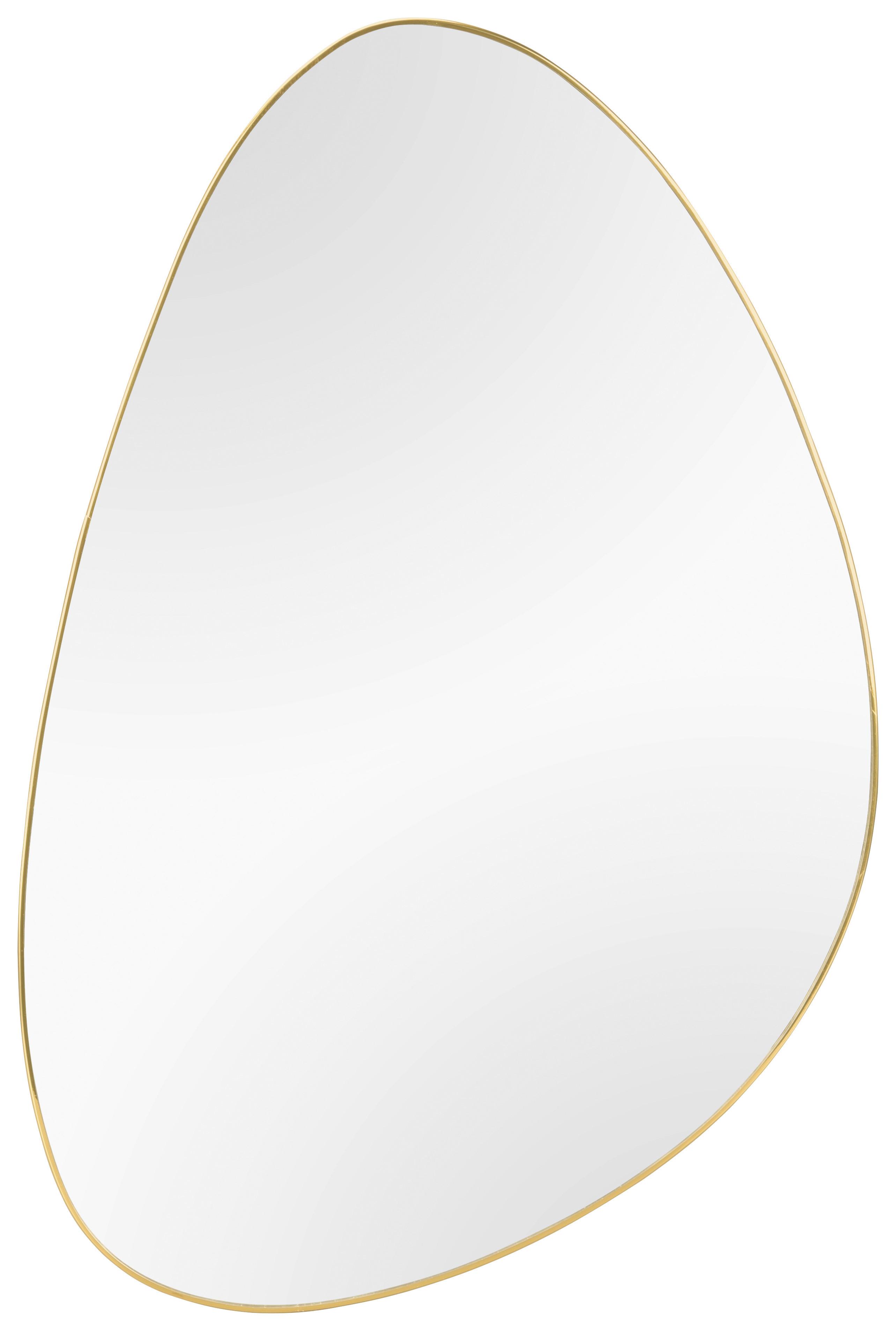 NÁSTENNÉ ZRKADLO IDA - zlatá, Modern, kov/sklo (40/60cm) - Mömax
