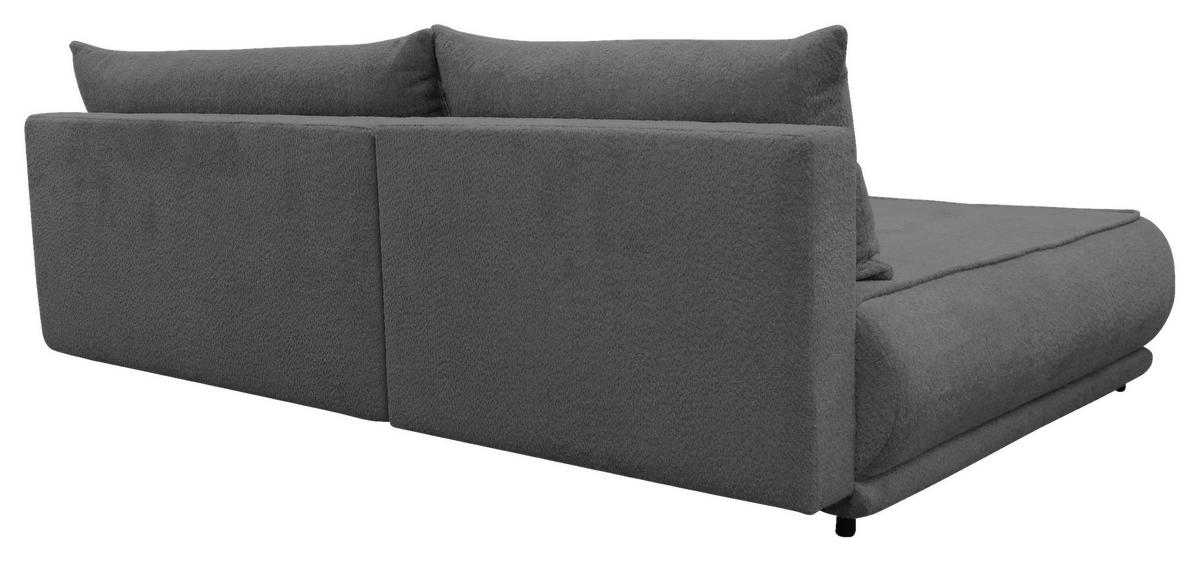 Ecksofa Paros Dunkelgrau 179x277 Cm - Dunkelgrau/Schwarz, Design, Textil (179/277cm) - MID.YOU