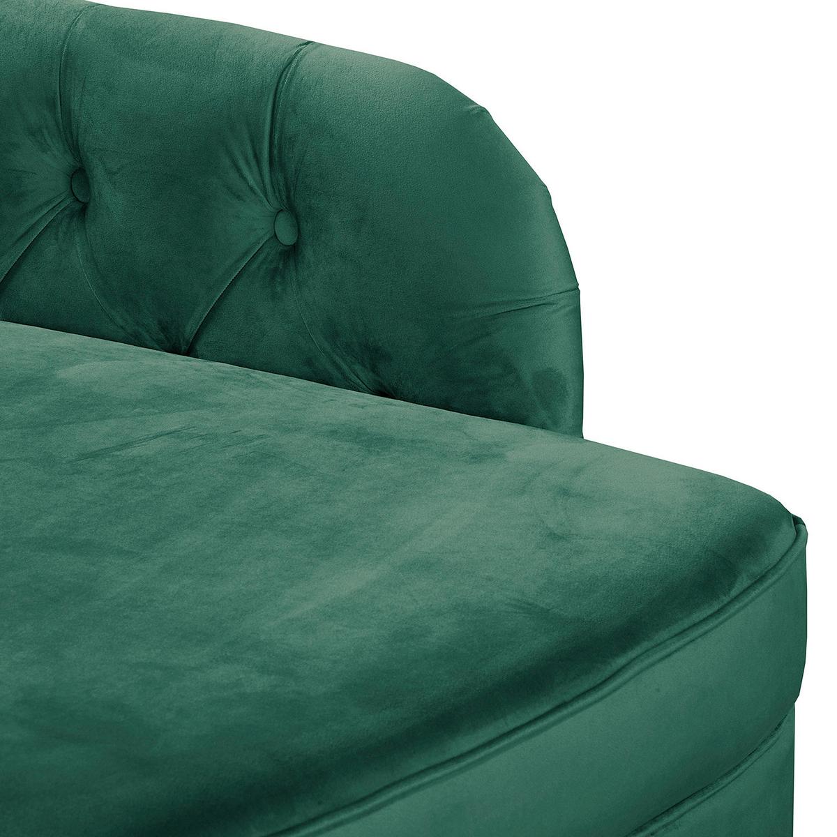 Récamiere Pako Grün B: 185cm - Braun/Grün, Design, Textil (185/93/75cm) - Livetastic