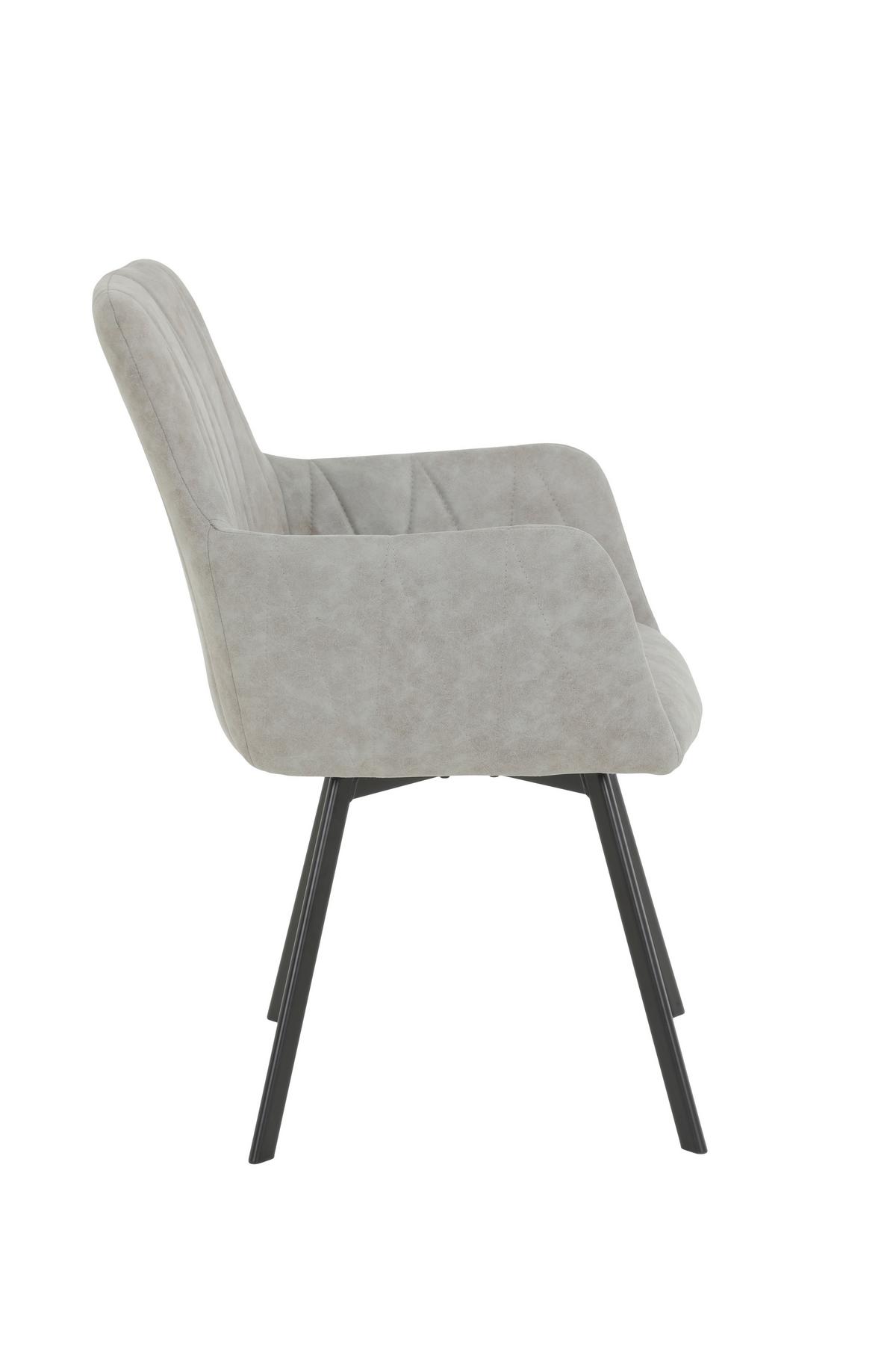 Tischgruppe Gesa Ii G - Eiche Artisan/Grau, MODERN, Holzwerkstoff/Textil (140 - 180/76/90cm) - MID.YOU