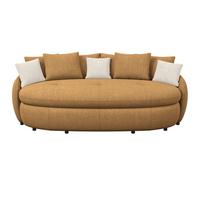 Mega pohovka ARUBA 2, horčicovožltá/prírodná ženilka - horčicovožltá/čierna, Trend, textil/plast (238/80/140cm) - Luca Bessoni