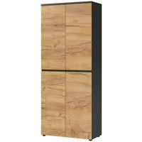 Aktenschrank Lissabon Eichefarben/Graphit B: 80 cm - Eichefarben/Graphitfarben, MODERN, Holzwerkstoff (80/197/40cm) - Germania