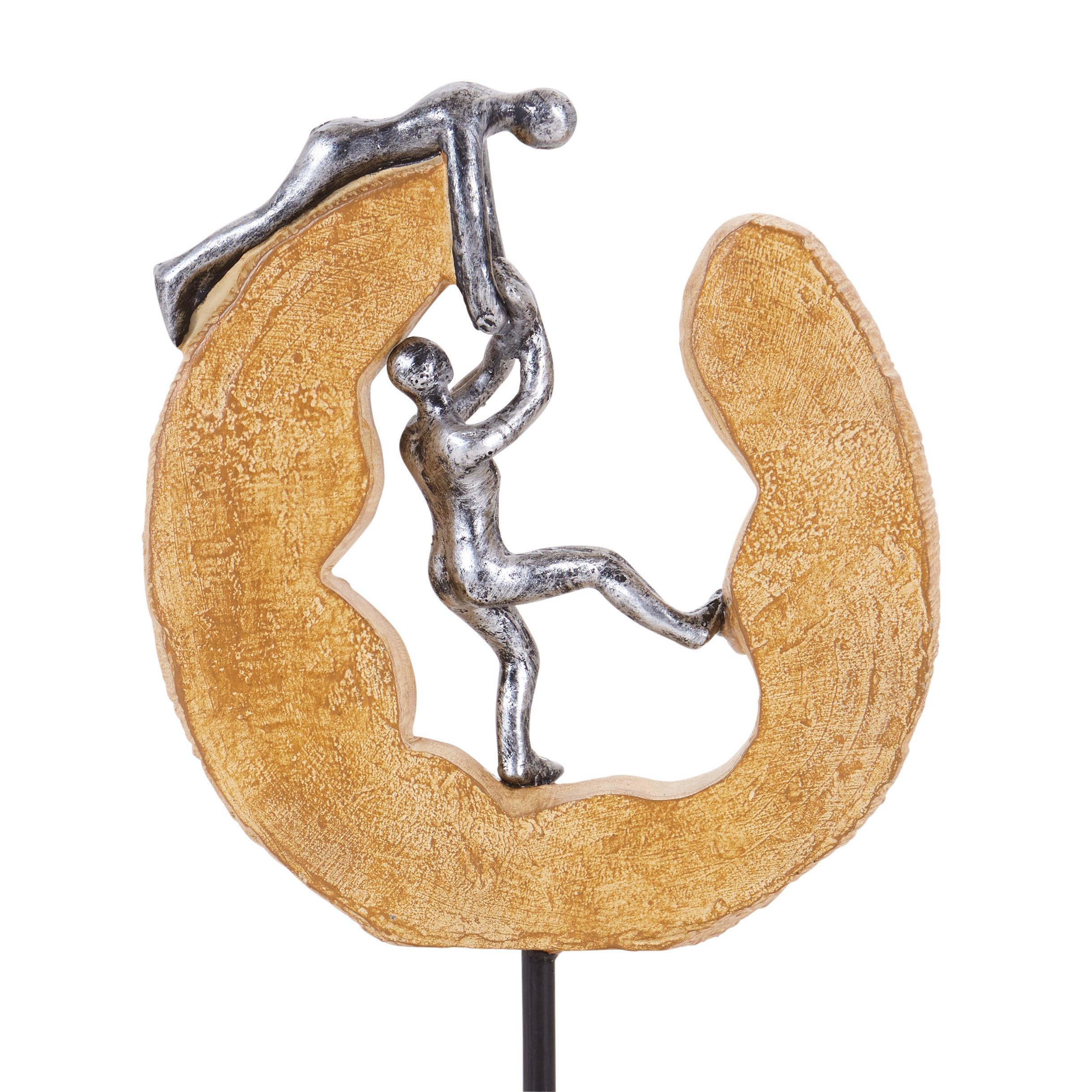 Szobor Hadar - natúr színű/fekete, Modern, természetes anyagok/fém (14/7,5/29,3cm) - Luca Bessoni