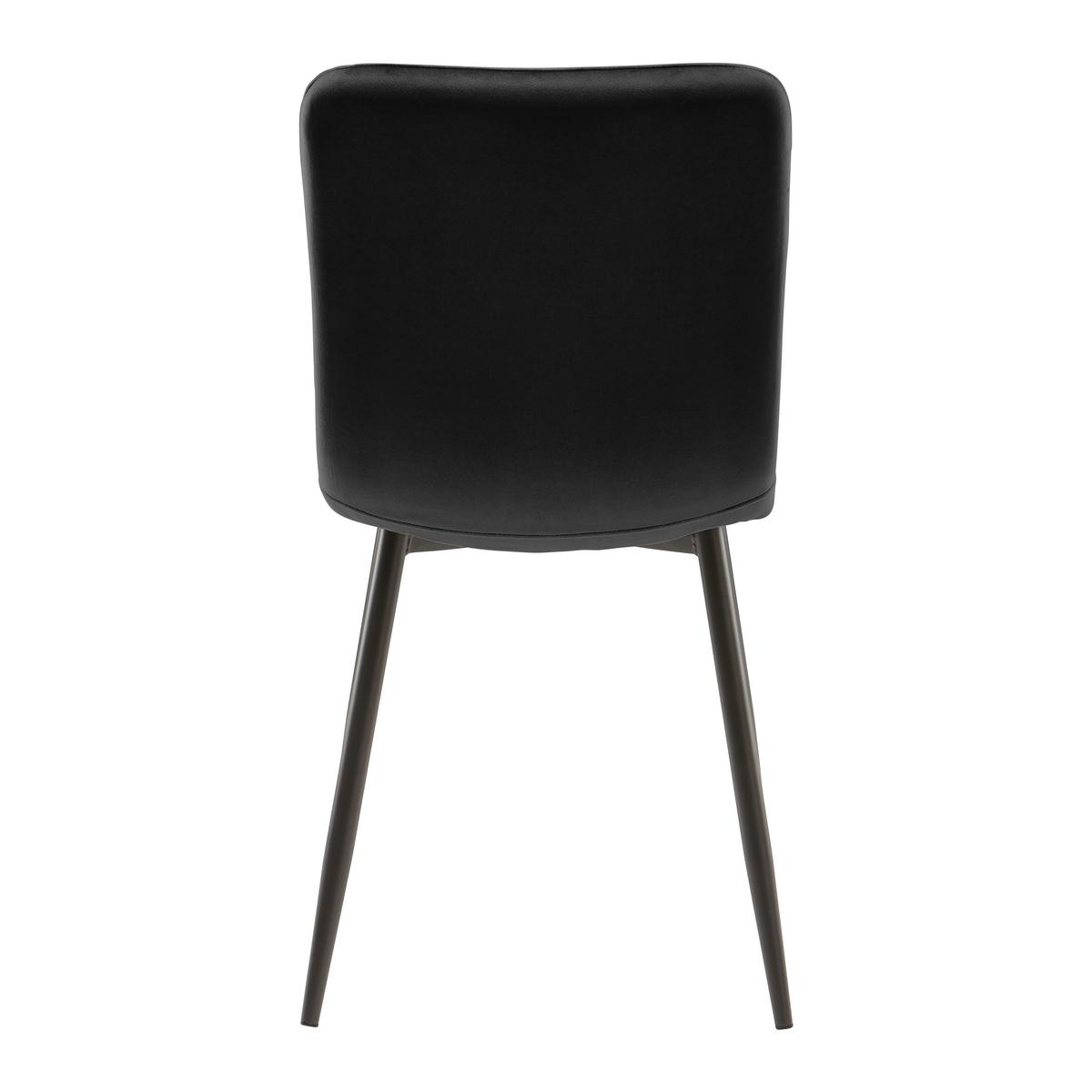 Jídelní židle ELIF černá - černá/tmavě šedá, Moderní, kov/dřevo (43/86/55cm) - P & B