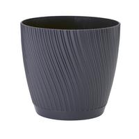 Obal na květináč MIRA COMPLETE - antracitová, Konvenční, plast (12,8/11,8cm) - Mömax