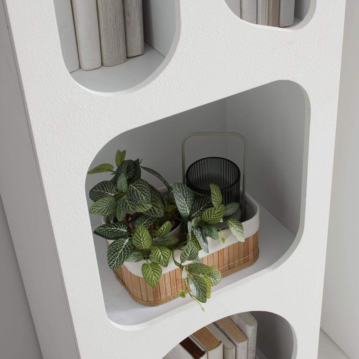 Sada košíkov Bamboo, 3ks/bal. - biela/béžová, kov/kompozitné drevo - Zandiara