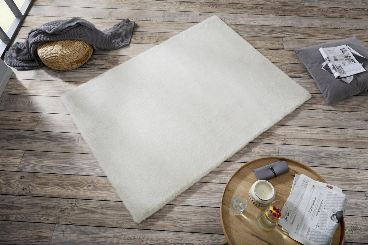 Fellteppich Magarete Beige 120x160 cm - Beige, Textil (120/160cm) - Luca Bessoni