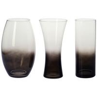 Váza Ombre, Ø/V: 15/30cm - číra/čierna, Konventionell, sklo (15/30cm) - Mömax