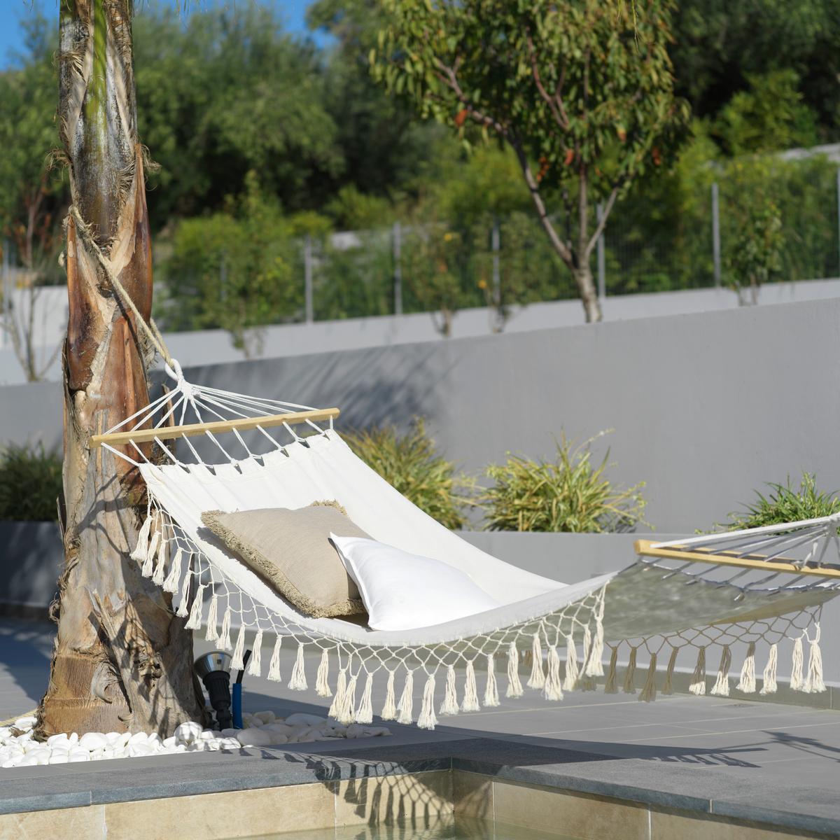 HOUPACÍ SÍŤ SONJA - bílá, Romantický / Rustikální, dřevo/textil (80/200cm) - Mömax