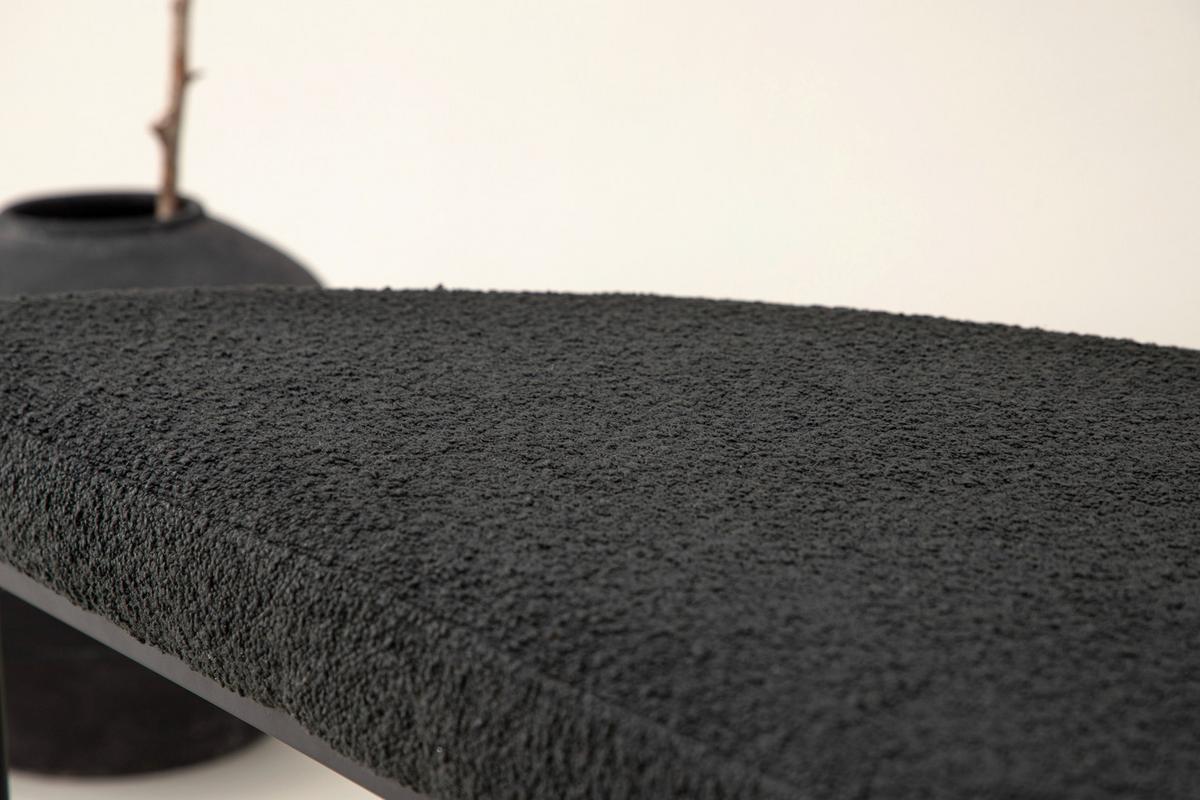 Sitzbank Stallhagen - Schwarz, Design, Textil/Metall (165/75/51cm) - Livetastic