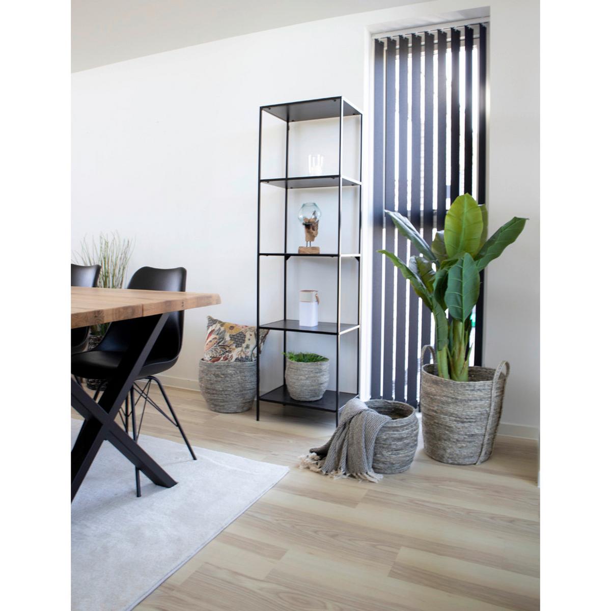 REGAL Vita, Schwarz B: 51 cm - Schwarz, Design, Holzwerkstoff/Metall (51/170/36cm) - MID.YOU