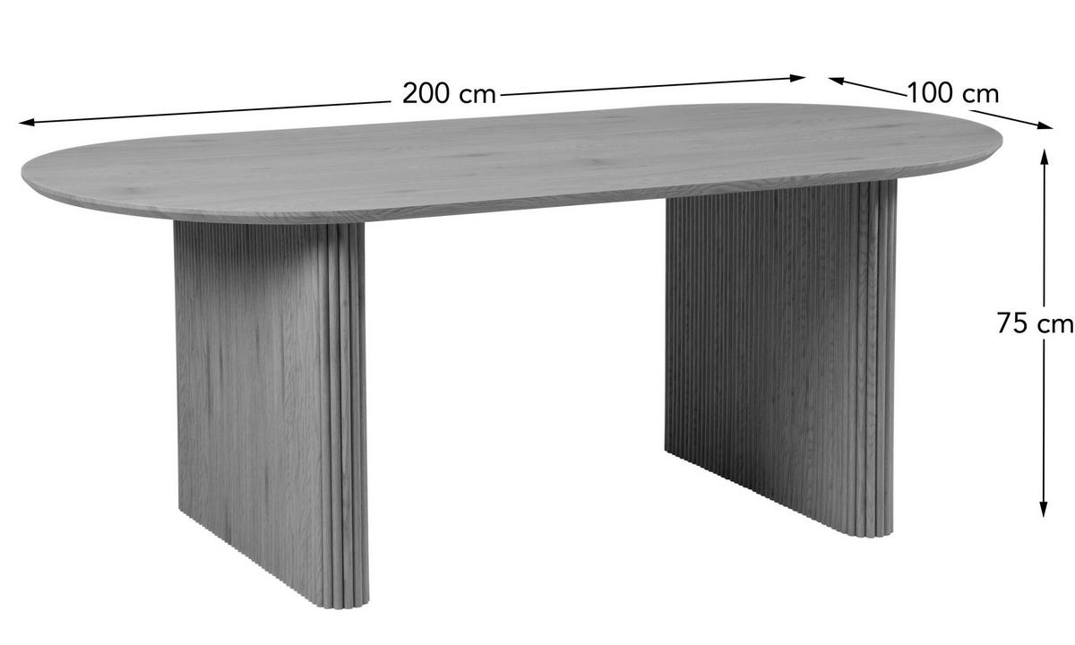 Esstisch Leo Eiche Artisan L 200 cm - Eiche Artisan, MODERN, Holzwerkstoff (200/100/75cm) - MID.YOU